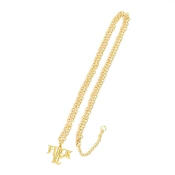 HUF FUCK IT ネックレス　箱あり Amazon.co.jp: (ハフ) HUF FUCK IT GOLD NECKLACE (NECKLACE